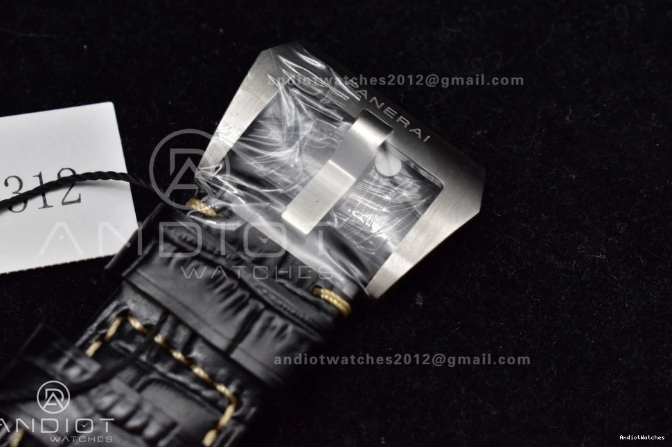 P.9010 PAM1312 Black TimelessDesign Clone Edition Dial SBF Leather Best Strap on 1:1 Black 440 0517